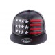 Snapback Noir simili cuir avec Drapeau US ANCIENNES COLLECTIONS divers