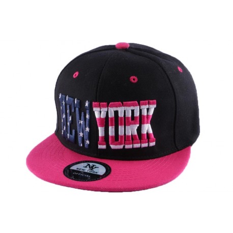 Snapback NY Noire et Rose New York ANCIENNES COLLECTIONS divers