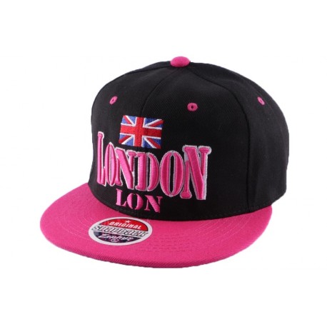 Snapback Hip Hop Noire et Rose London ANCIENNES COLLECTIONS divers