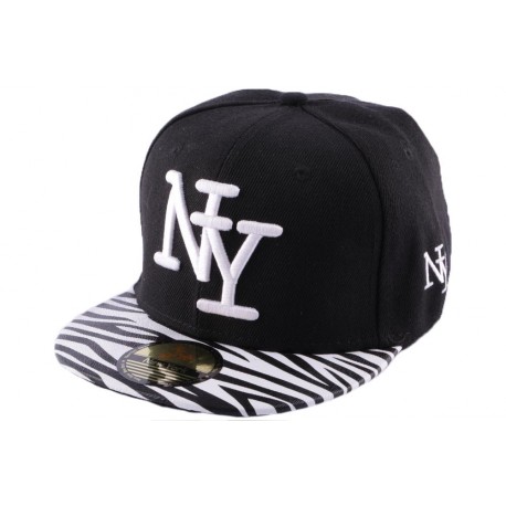 Casquette Enfant NY Noire et Zèbre à partir de 8 ans ANCIENNES COLLECTIONS divers