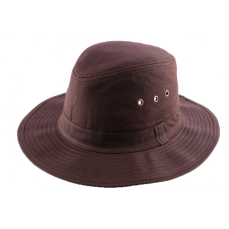 Chapeau Huilé Marron type Brousse CHAPEAUX Nyls Création