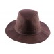 Chapeau Huilé Marron type Brousse CHAPEAUX Nyls Création