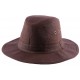 Chapeau Huilé Marron type Brousse CHAPEAUX Nyls Création