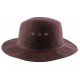 Chapeau Huilé Marron type Brousse CHAPEAUX Nyls Création