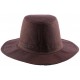 Chapeau Huilé Marron type Brousse CHAPEAUX Nyls Création