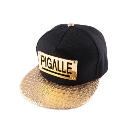 Snapback Pigalle Noire avec visière dorée ANCIENNES COLLECTIONS divers