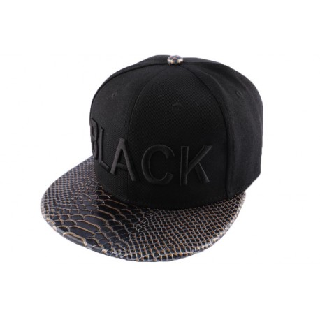 Snapback Black Noire et visière serpent ANCIENNES COLLECTIONS divers