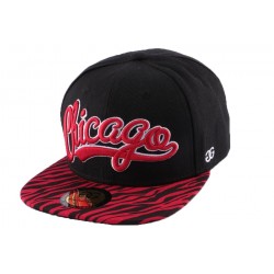 Snapback Coke Boys Chicago visière zèbre Rouge CASQUETTES COKE BOYS