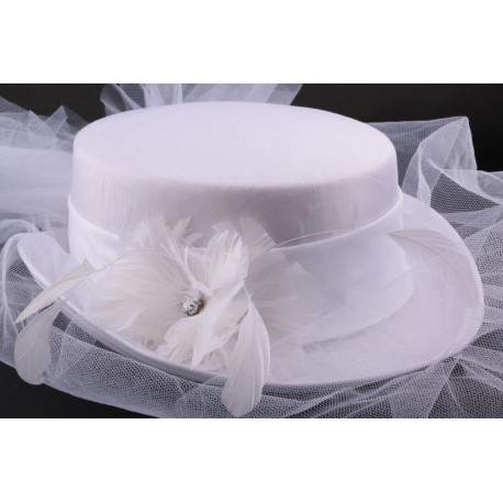 Chapeau Mariage Amazone Eloa Blanc ANCIENNES COLLECTIONS divers