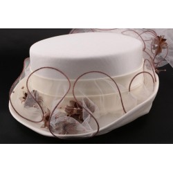 Chapeau Mariage Amazone Flora Ivoire Chocolat ANCIENNES COLLECTIONS divers