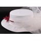 Chapeau mariage Canotier Fléa Ivoire et Bordeaux ANCIENNES COLLECTIONS divers