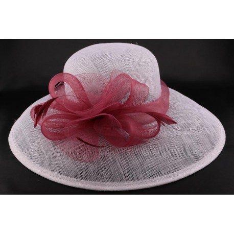 Chapeau Mariage Capeline Tilda ivoire bordeaux ANCIENNES COLLECTIONS divers