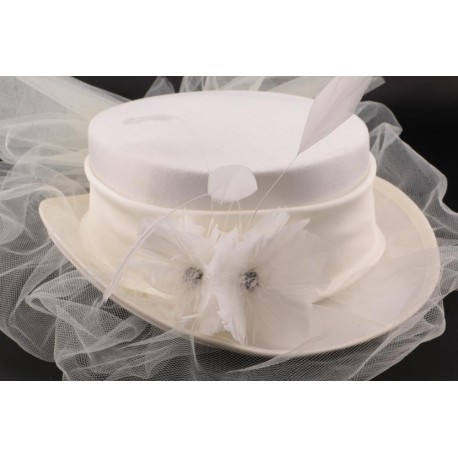 Chapeau Mariage Amazone Eloa Ivoire ANCIENNES COLLECTIONS divers