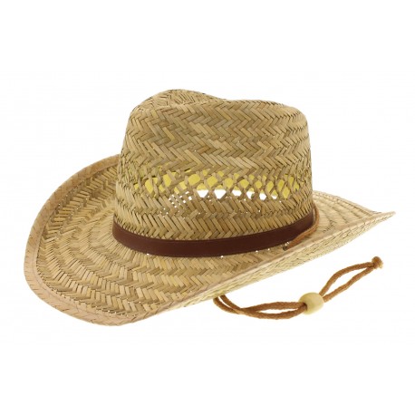 Chapeau Cowboy en paille naturelle ANCIENNES COLLECTIONS divers