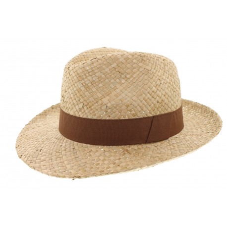 Chapeau paille Herman Headwear naturel et marron ANCIENNES COLLECTIONS divers