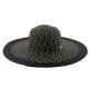 Chapeau Enata en paille chinée noir et beige Herman Headwear ANCIENNES COLLECTIONS divers