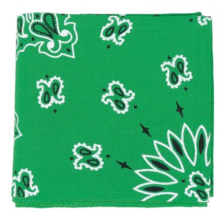 Carré Imprimé Bandana Vert ANCIENNES COLLECTIONS divers