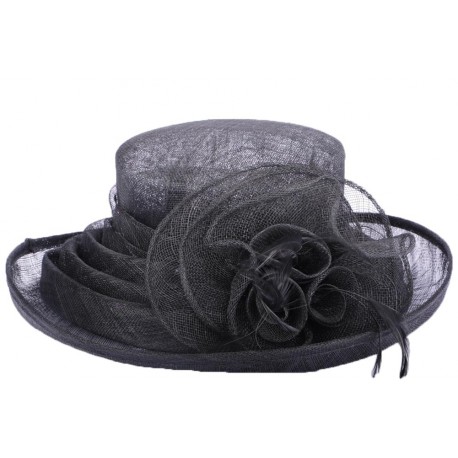 Chapeau cérémonie Lolly en sisal noir ANCIENNES COLLECTIONS divers