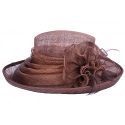 Chapeau cérémonie Lolly en sisal marron ANCIENNES COLLECTIONS divers