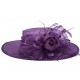 Chapeau cérémonie Lovely en sisal Violet ANCIENNES COLLECTIONS divers