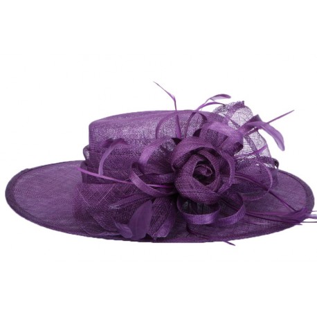 Chapeau cérémonie Lovely en sisal Violet ANCIENNES COLLECTIONS divers