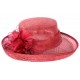 Chapeau cérémonie Rhéa en sisal rouge ANCIENNES COLLECTIONS divers