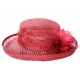 Chapeau cérémonie Rhéa en sisal rouge ANCIENNES COLLECTIONS divers