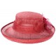 Chapeau cérémonie Rhéa en sisal rouge ANCIENNES COLLECTIONS divers