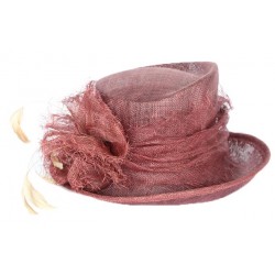 Chapeau cérémonie Talisa en sisal prune ANCIENNES COLLECTIONS divers