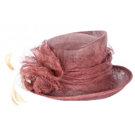 Chapeau cérémonie Talisa en sisal prune ANCIENNES COLLECTIONS divers