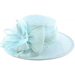 Chapeau cérémonie Maîa en sisal turquoise ANCIENNES COLLECTIONS divers