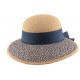 Chapeau en paille Amiata en Raphia Naturel et bleu ANCIENNES COLLECTIONS divers