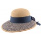 Chapeau en paille Amiata en Raphia Naturel et bleu ANCIENNES COLLECTIONS divers