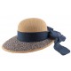 Chapeau en paille Amiata en Raphia Naturel et bleu ANCIENNES COLLECTIONS divers