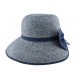 Chapeau paille Ischia en Chiné Bleu bleu ciel et Foncé ANCIENNES COLLECTIONS divers