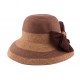 Chapeau paille Vésuve en mottled naturel et marron ANCIENNES COLLECTIONS divers