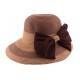 Chapeau paille Vésuve en mottled naturel et marron ANCIENNES COLLECTIONS divers