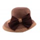 Chapeau paille Vésuve en mottled naturel et marron ANCIENNES COLLECTIONS divers