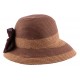 Chapeau paille Vésuve en mottled naturel et marron ANCIENNES COLLECTIONS divers