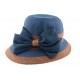 Chapeau paille Vésuve en mottled bleu et naturel ANCIENNES COLLECTIONS divers