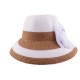 Chapeau paille Vésuve en mottled blanc et naturel ANCIENNES COLLECTIONS divers