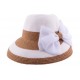 Chapeau paille Vésuve en mottled blanc et naturel ANCIENNES COLLECTIONS divers