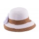 Chapeau paille Vésuve en mottled blanc et naturel ANCIENNES COLLECTIONS divers