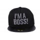 Snapback JBB Couture I'm a Boss Noir Filet ANCIENNES COLLECTIONS divers