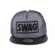 Snapback JBB Couture Swag blanche filet noir ANCIENNES COLLECTIONS divers