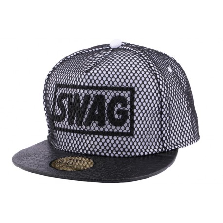 Snapback JBB Couture Swag blanche filet noir ANCIENNES COLLECTIONS divers