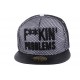 Snapback JBB Couture Problem blanche filet noir ANCIENNES COLLECTIONS divers