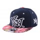 Snapback NY Bleu avec visière vintage USA ANCIENNES COLLECTIONS divers