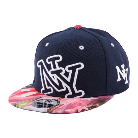 Snapback NY Bleu avec visière vintage USA ANCIENNES COLLECTIONS divers