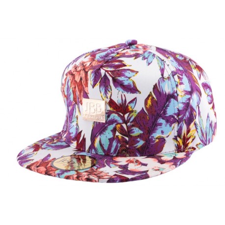 Snapback JBB Couture Florale Violet et blanc ANCIENNES COLLECTIONS divers